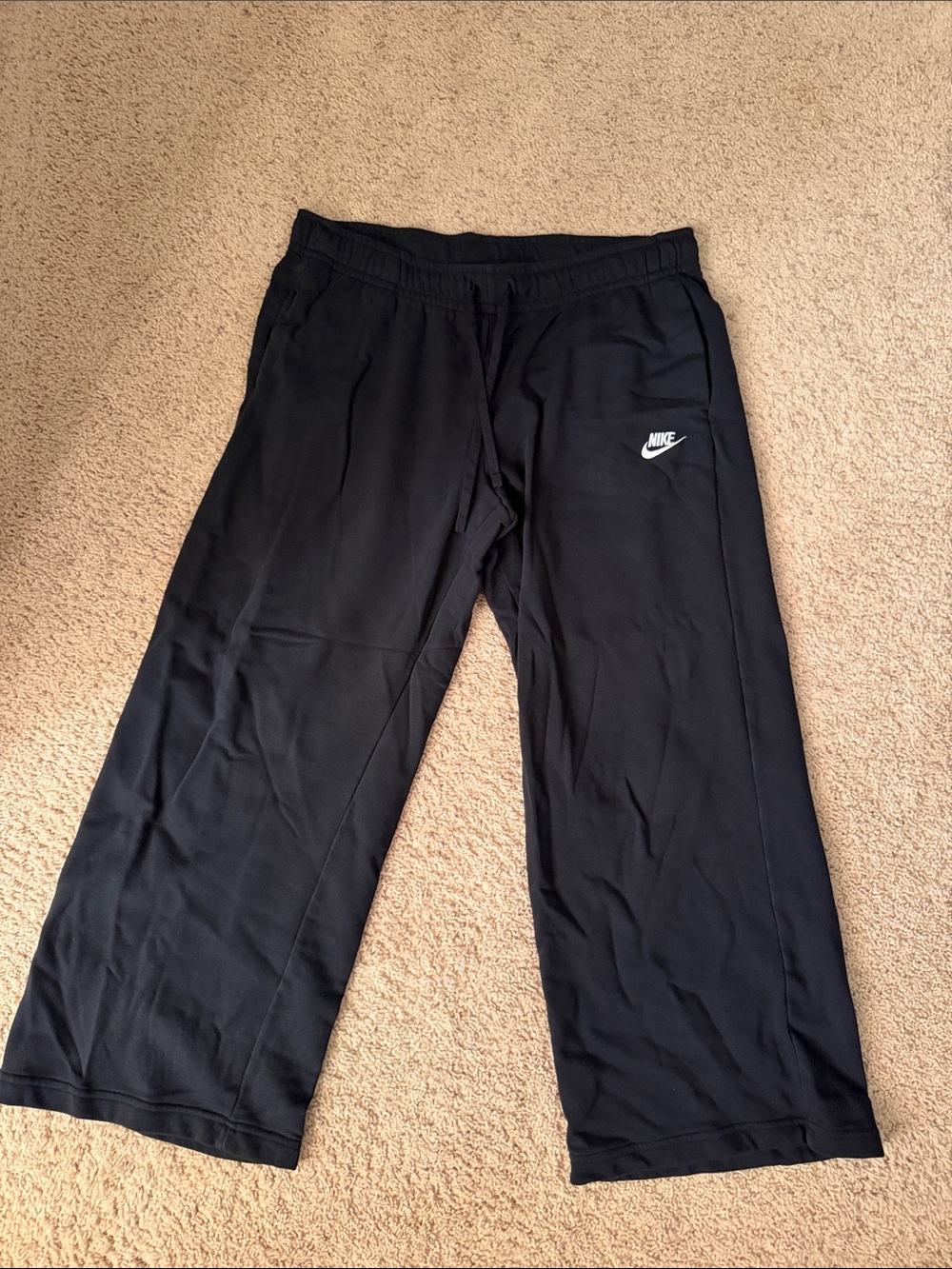 Nike Black Sweatpants with White Swoosh